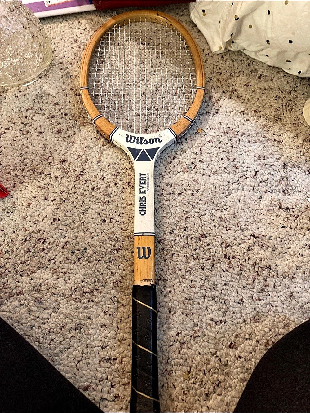 Wilson Chris Evert Constellation Vintage Tennis Racket Brown & White